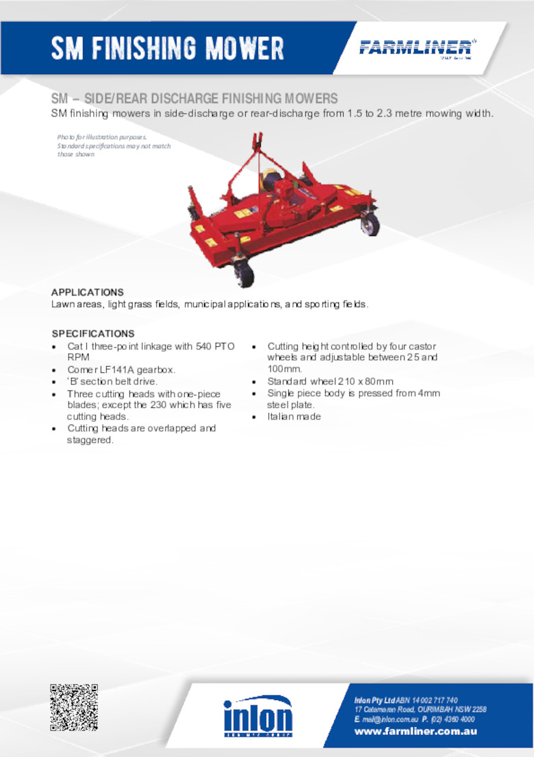 SM Finishing Mower